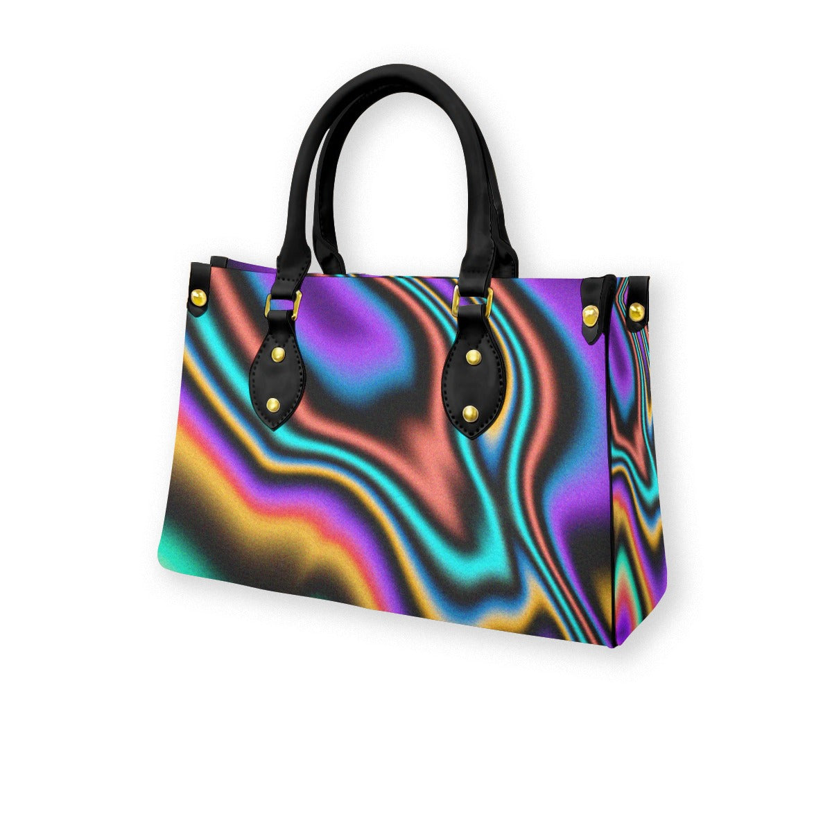 Women's Elegant Tote Bag with Black Handle