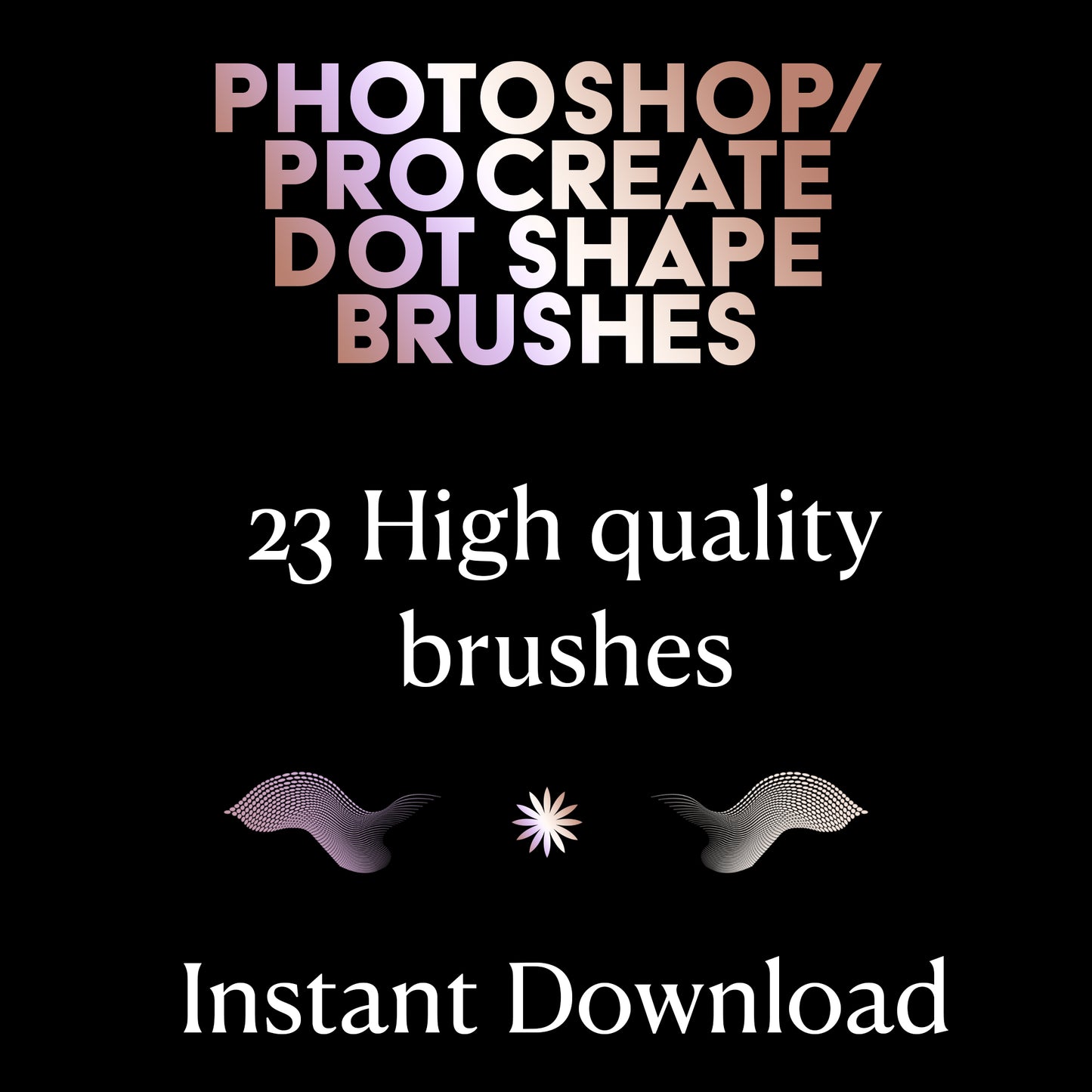 Photoshop / Procreate Dot Shape Brushes