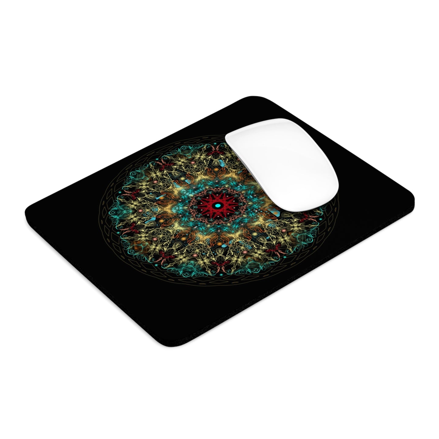 Mystical Mandala Mouse Pad - Vibrant Design for Creative Workspaces