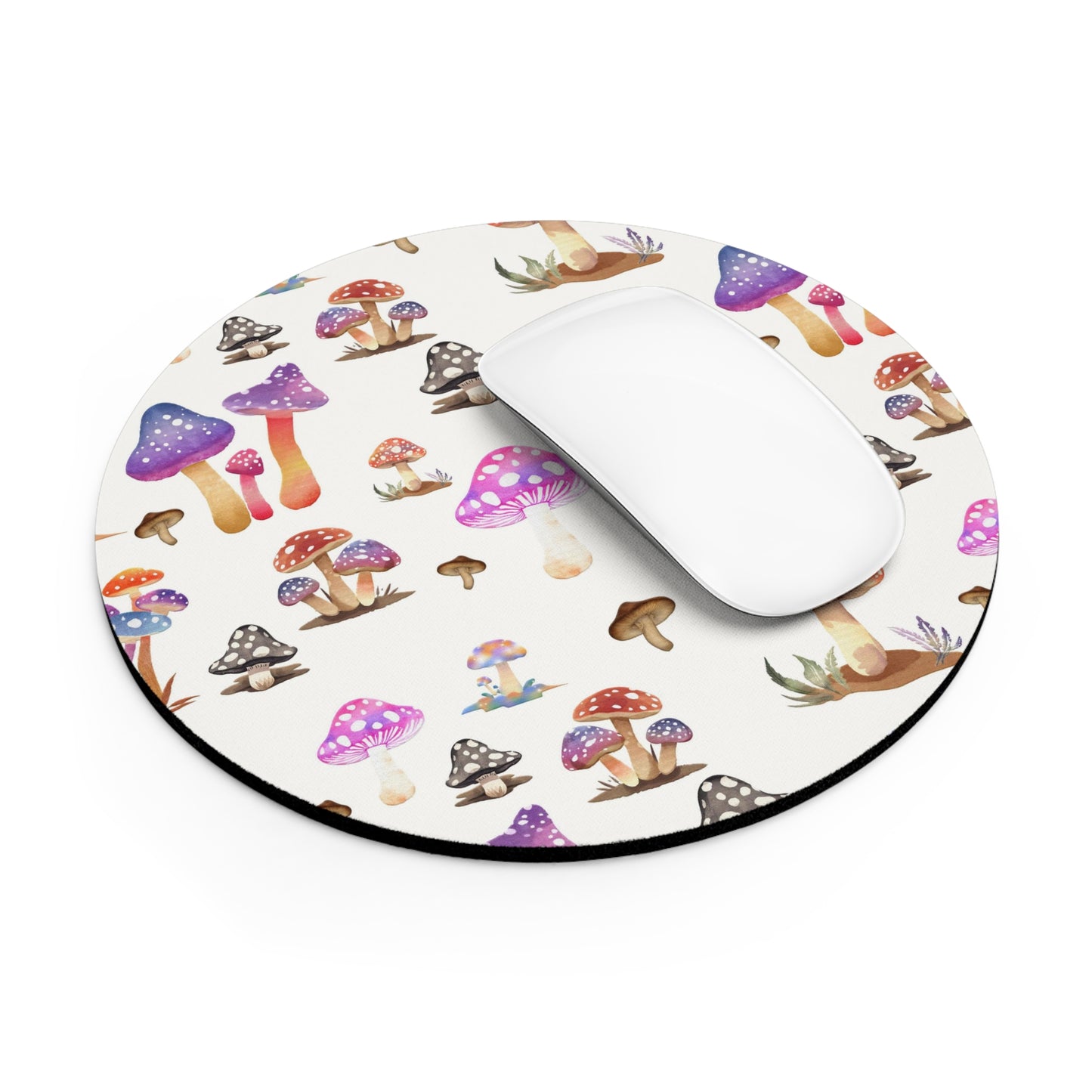 Whimsical Mushroom Mouse Pad - Colorful Fungi Design for Home & Office