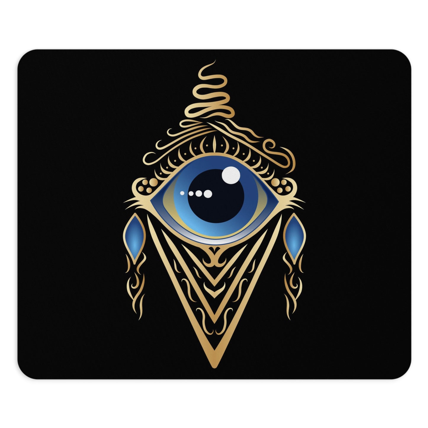 Mystical Eye Mouse Pad - Unique Bohemian Design for Home Office