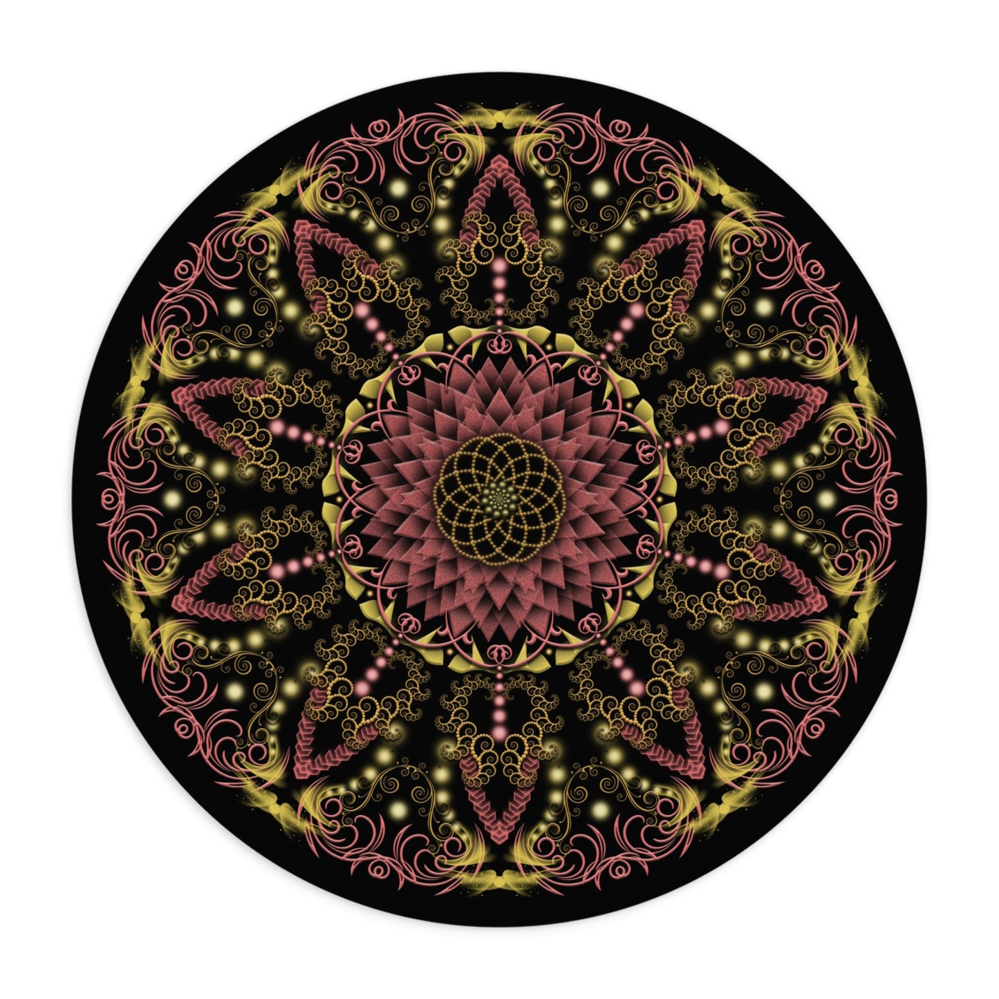 Mandala Design Mouse Pad - Vibrant Floral Ergonomic Office Accessory