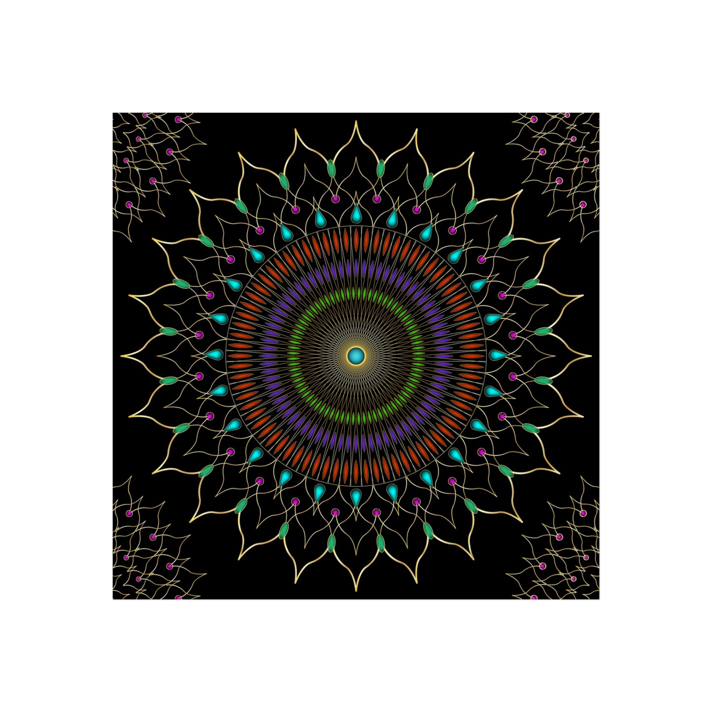 Gems Mandala Fine Art Posters