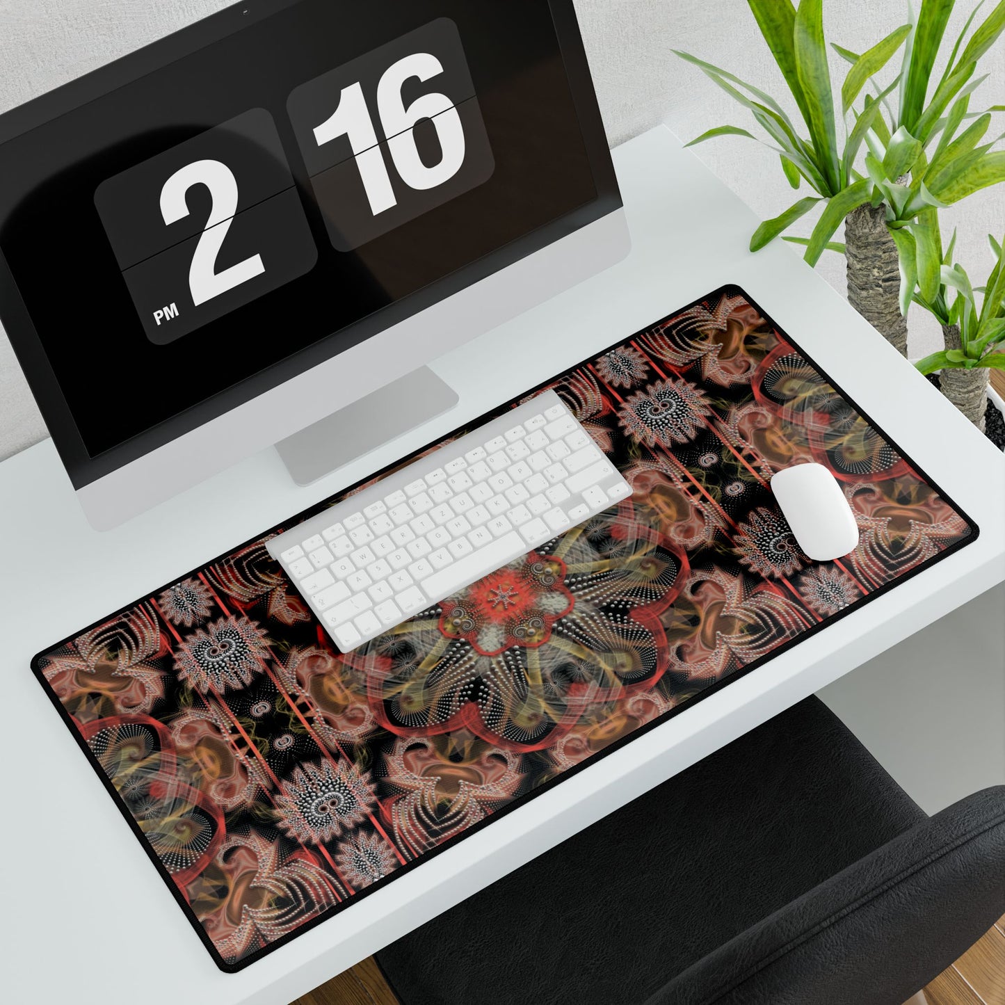 Bohemian Mandala Desk Mat - Stylish Office Decor for Creatives