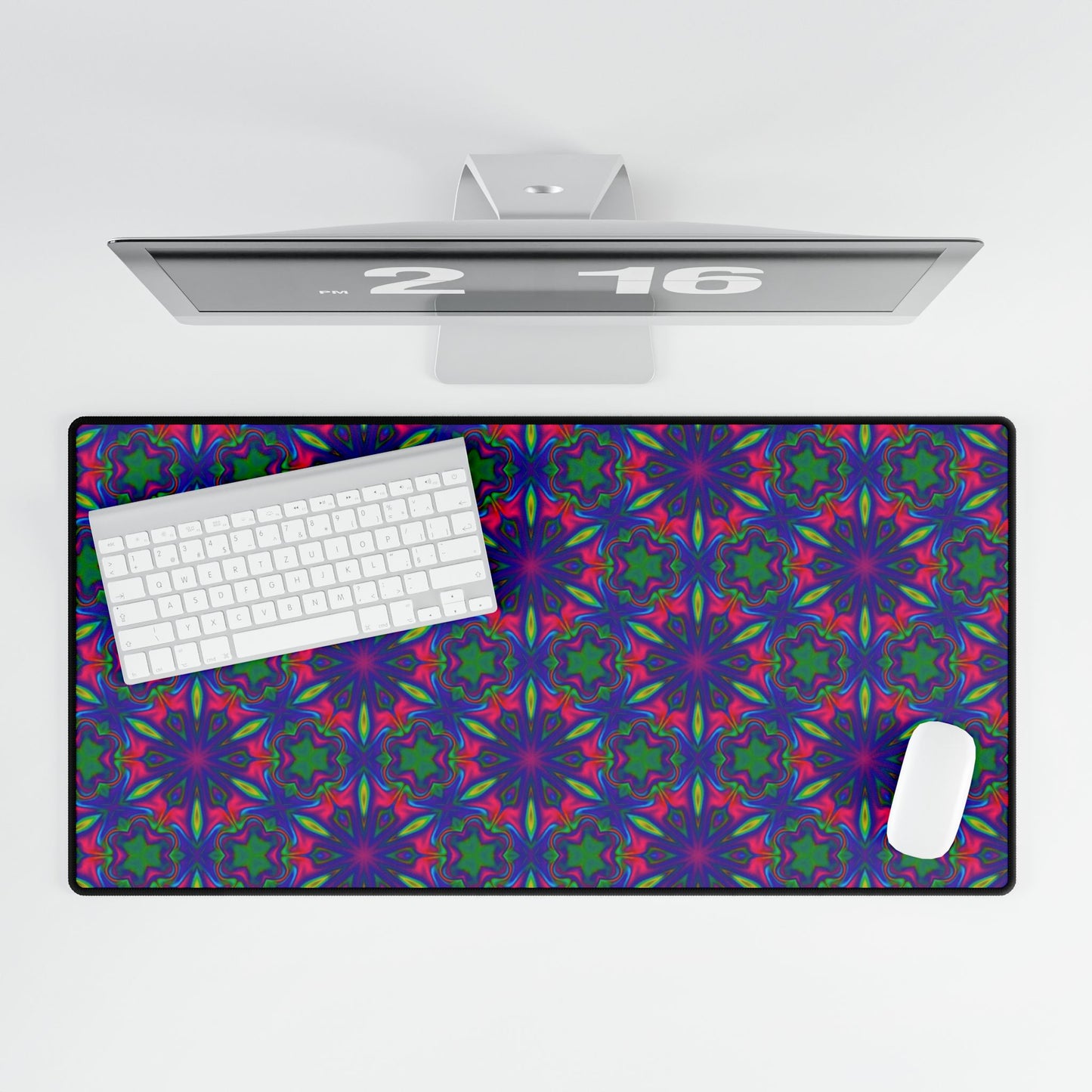 Vibrant Kaleidoscope Desk Mat - Stylish Office Decor for Creatives