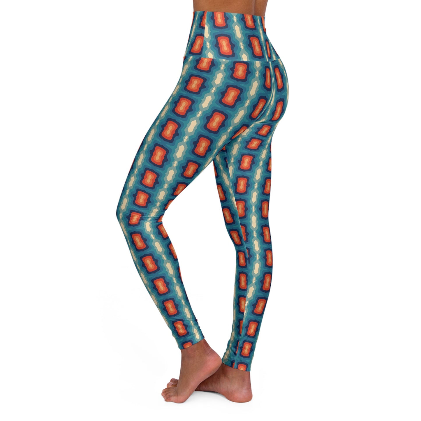 Colorful High Waisted Yoga Leggings - Vibrant Workout Gear