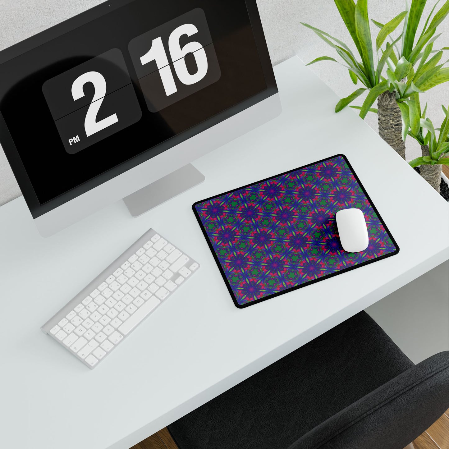 Vibrant Kaleidoscope Desk Mat - Stylish Office Decor for Creatives