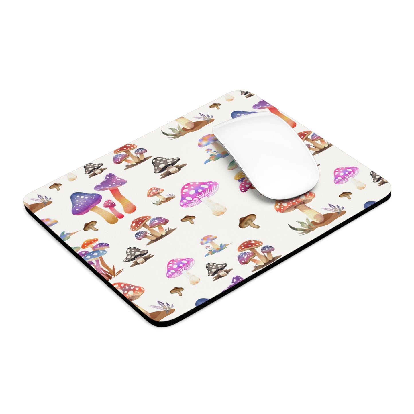 Whimsical Mushroom Mouse Pad - Colorful Fungi Design for Home & Office