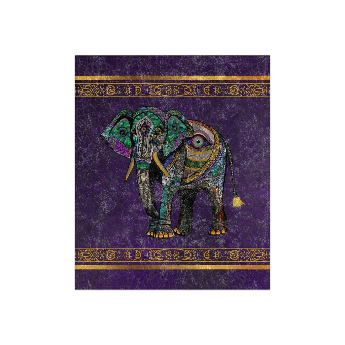 "Maharaja" Elephant - Crushed Velvet Blanket