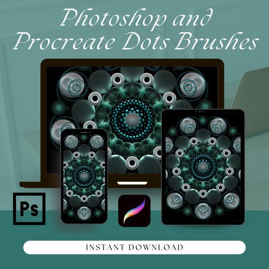 Photoshop / Procreate Dot Shape Brush Pack 2