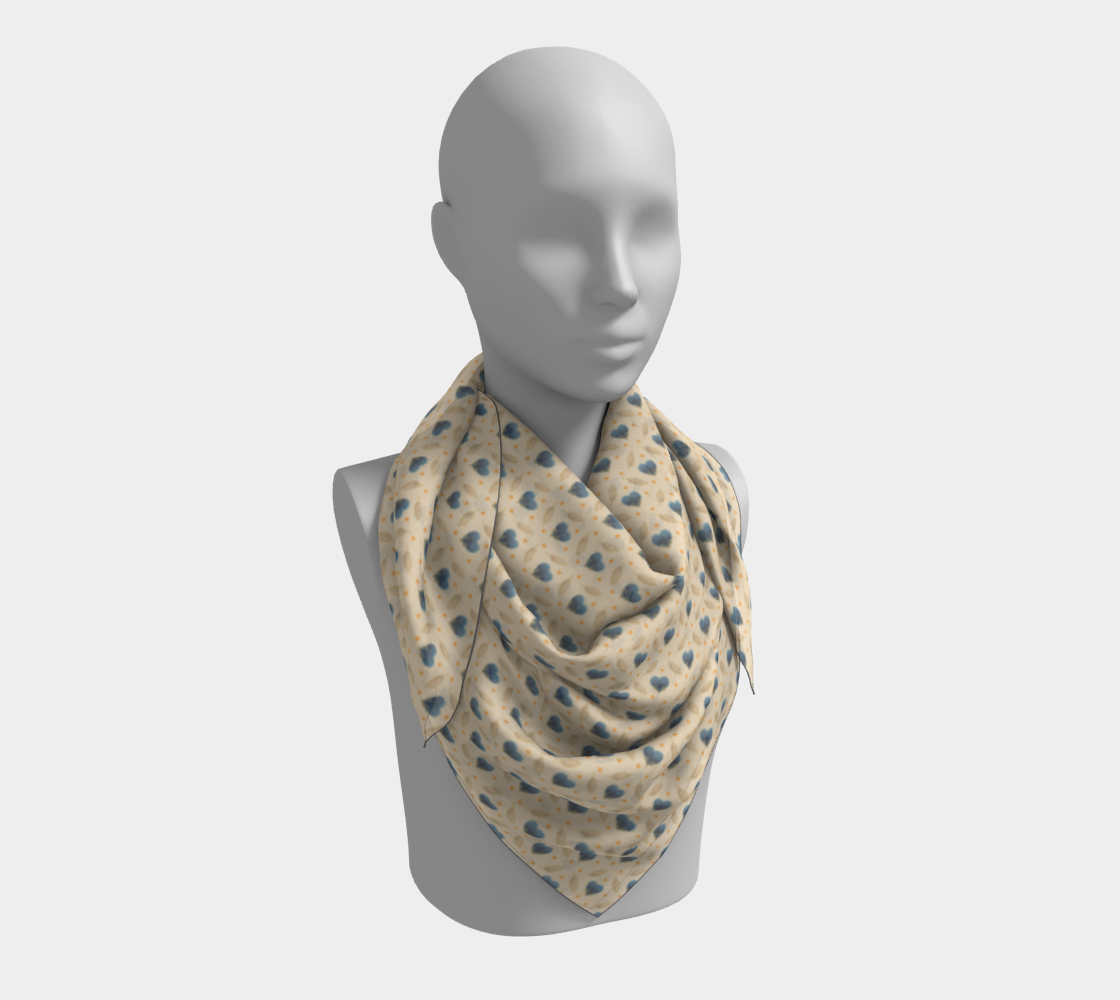 Blue Hearts Scarf