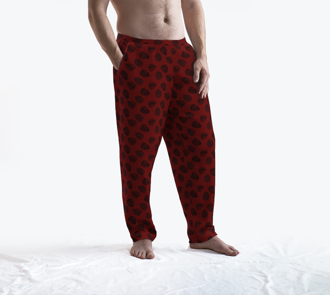 Black Monsteras Pajama Pants