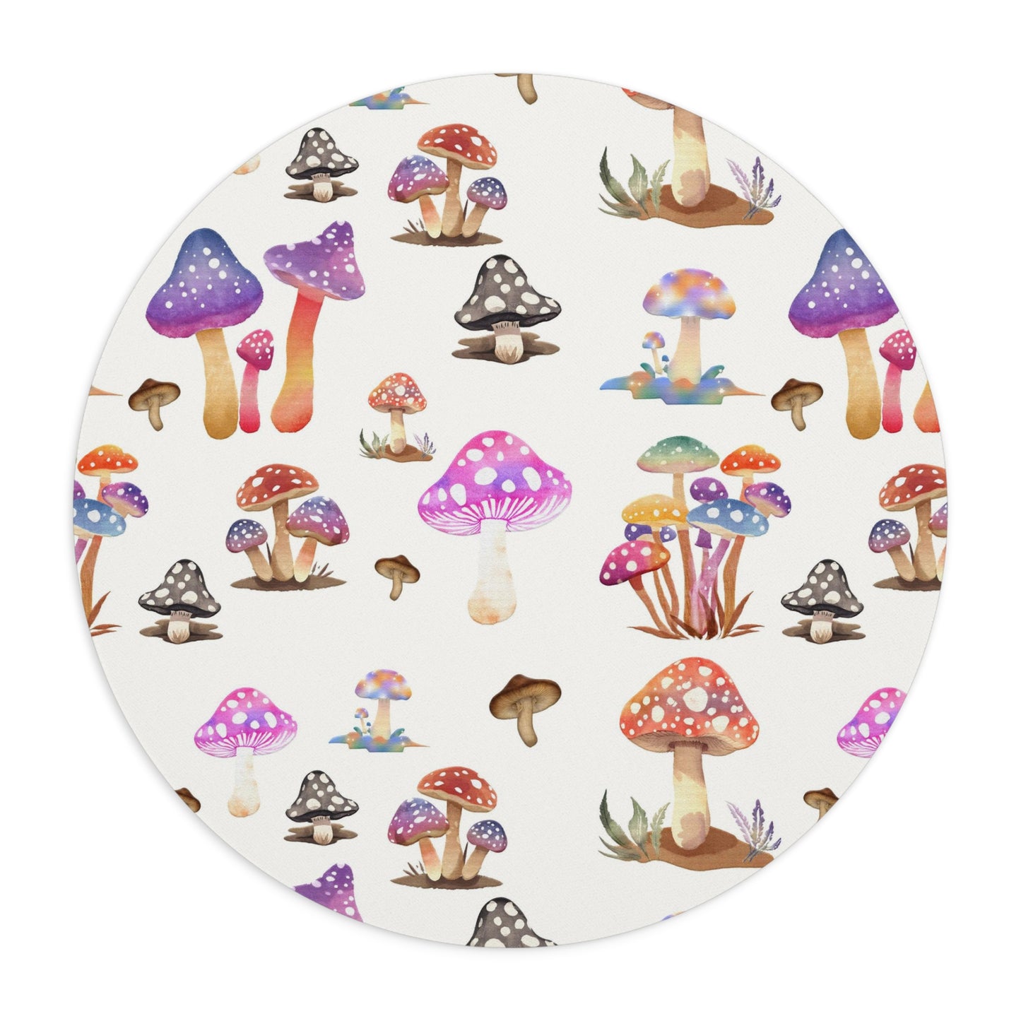 Whimsical Mushroom Mouse Pad - Colorful Fungi Design for Home & Office