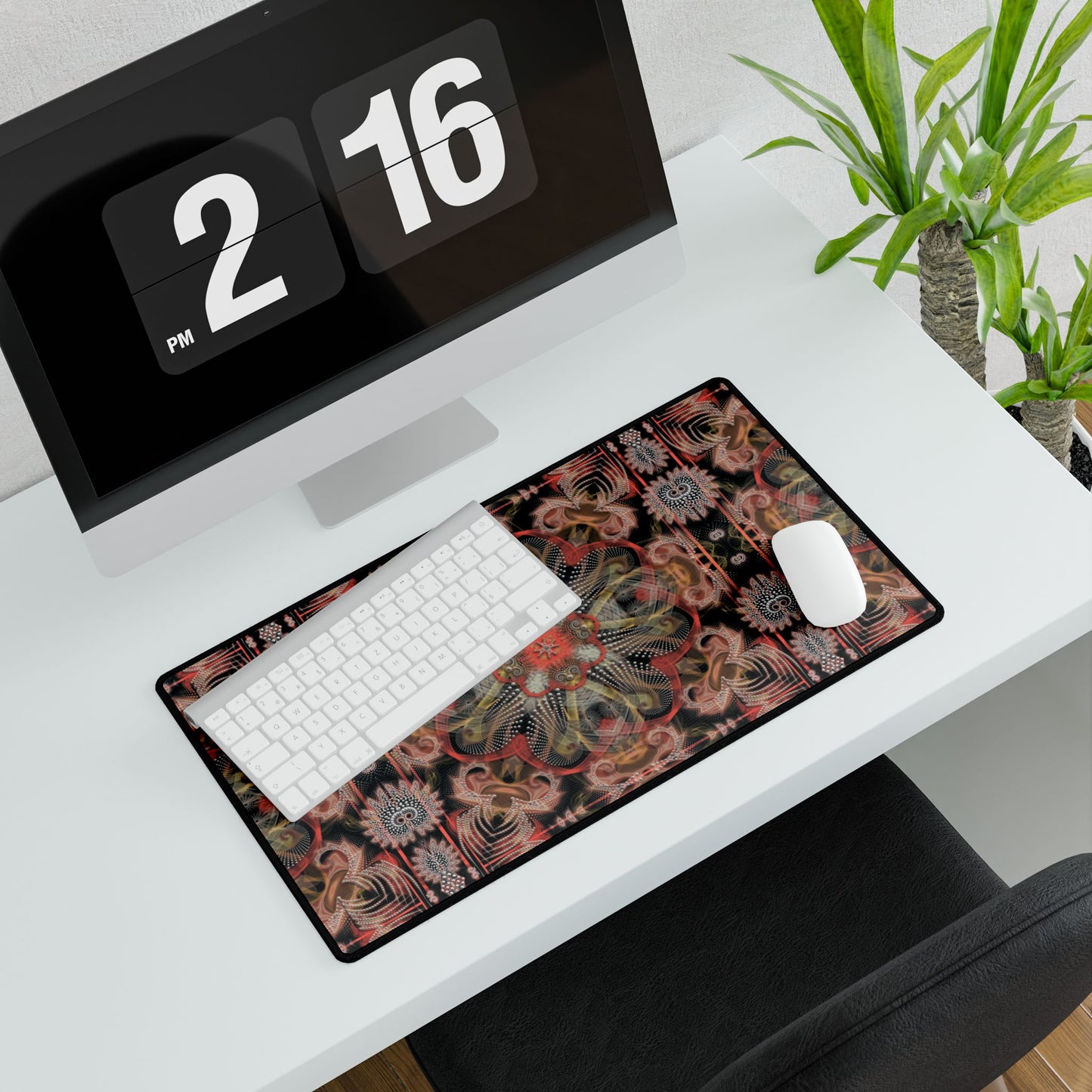 Bohemian Mandala Desk Mat - Stylish Office Decor for Creatives