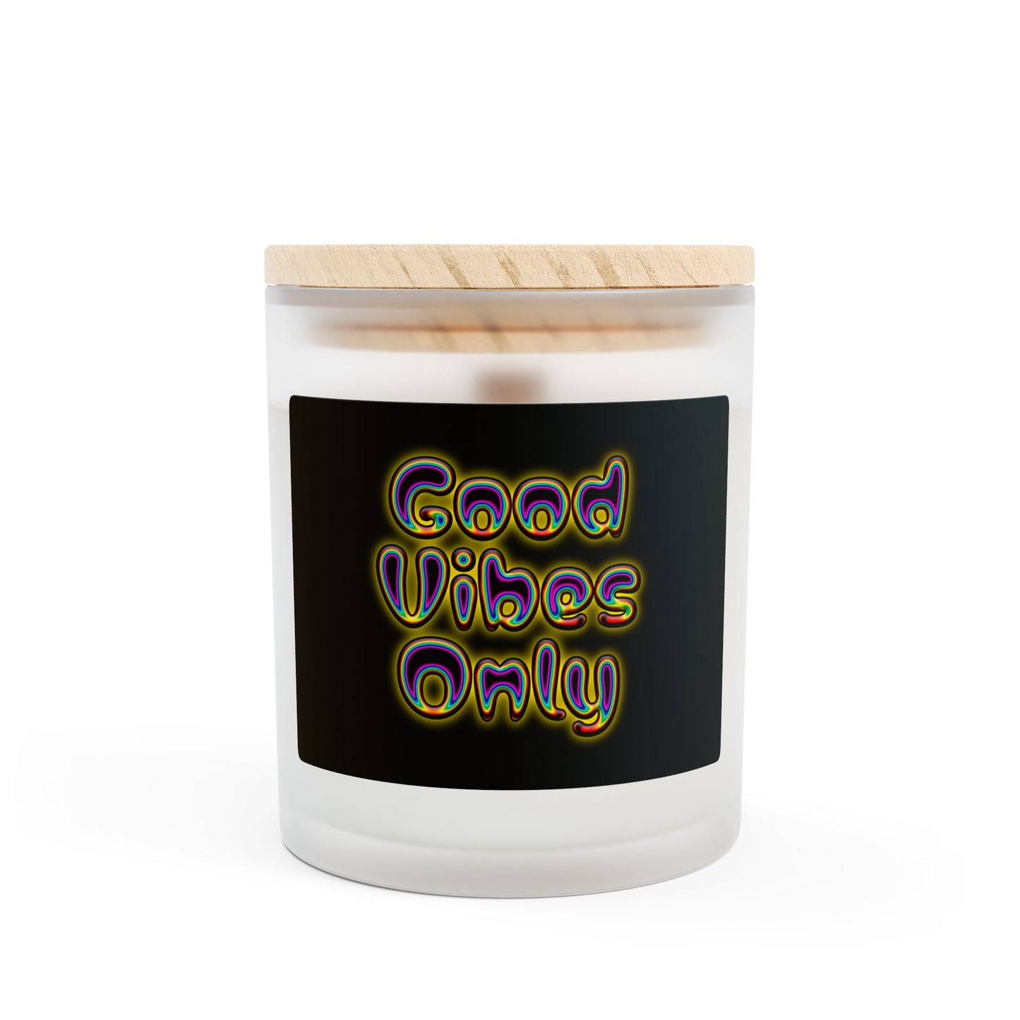 "Good Vibes Only" Frosted Glass Candle - 11oz Aromatherapy Candle for Positivity and Relaxation