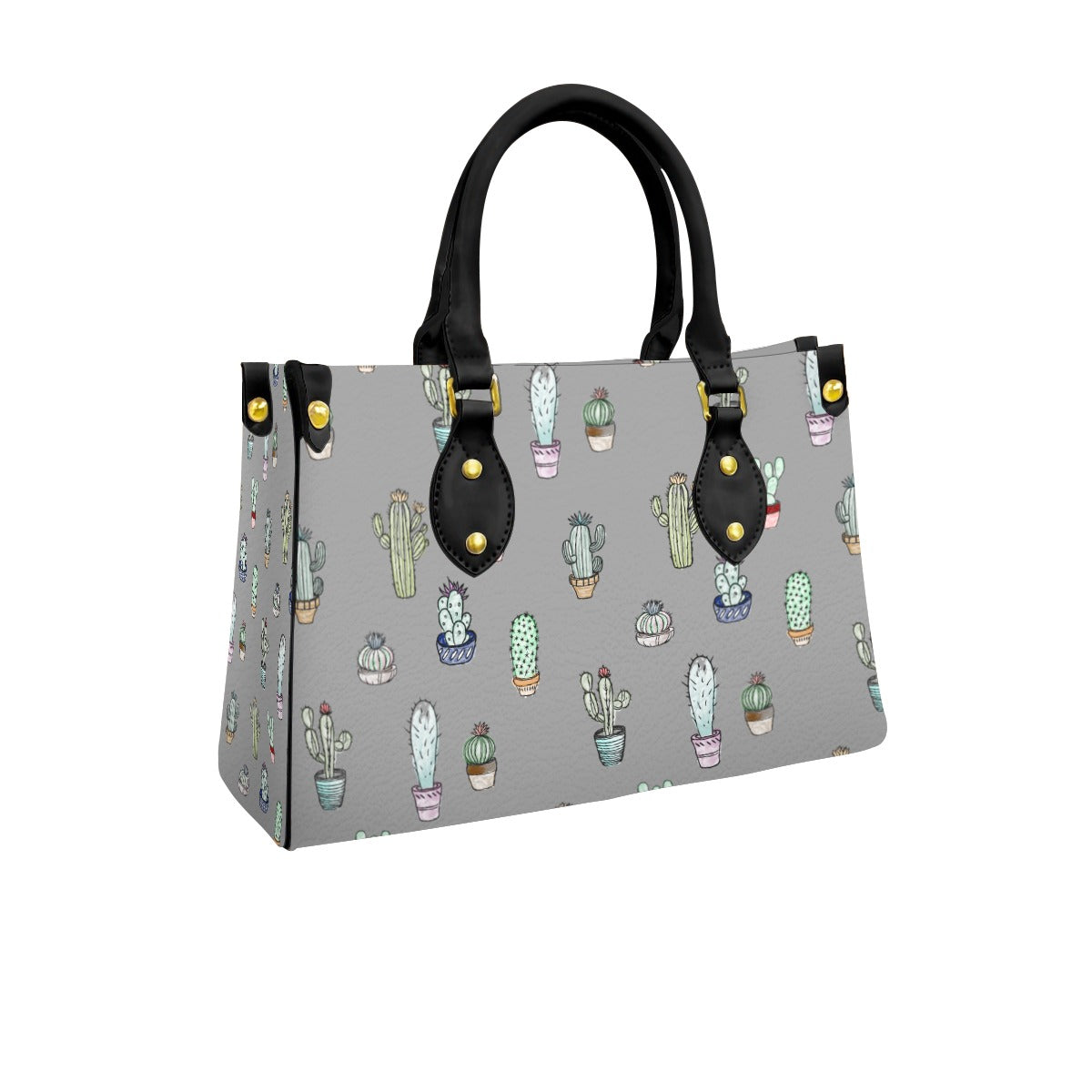 Women's Elegant Tote Bag with Black Handle