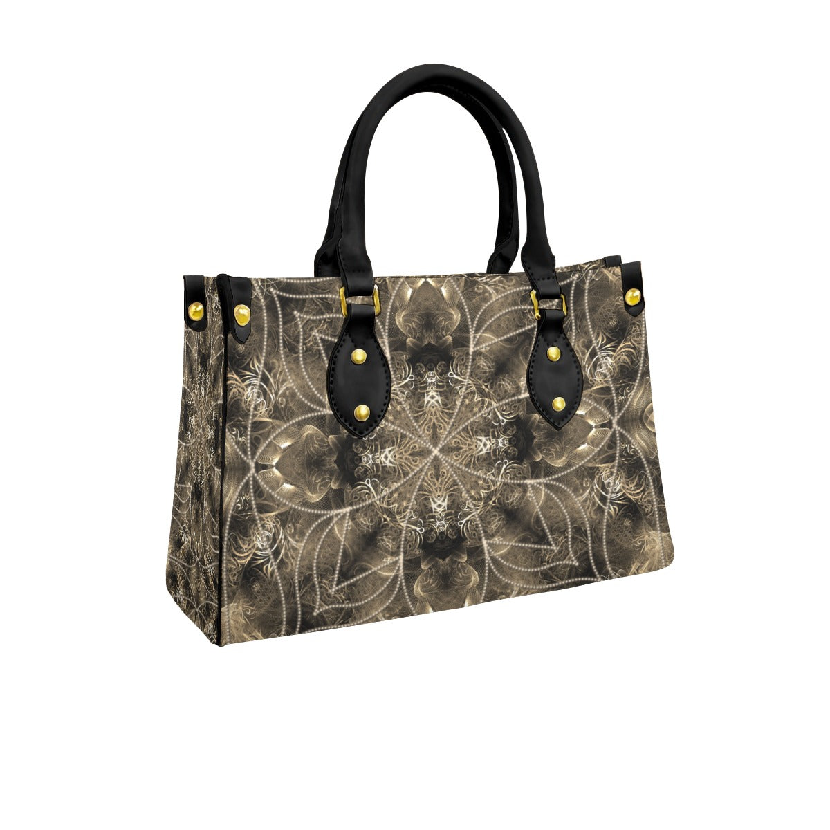 Women's Elegant Tote Bag with Black Handle