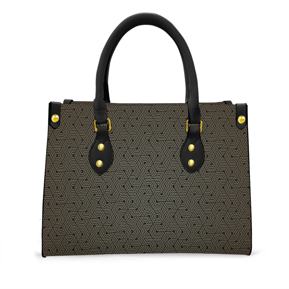 Women's Elegant Tote Bag with Black Handle