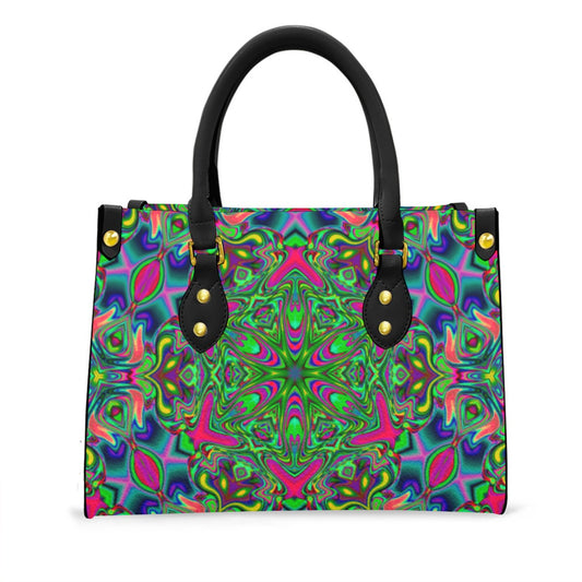 Women's Elegant Tote Bag with Black Handle