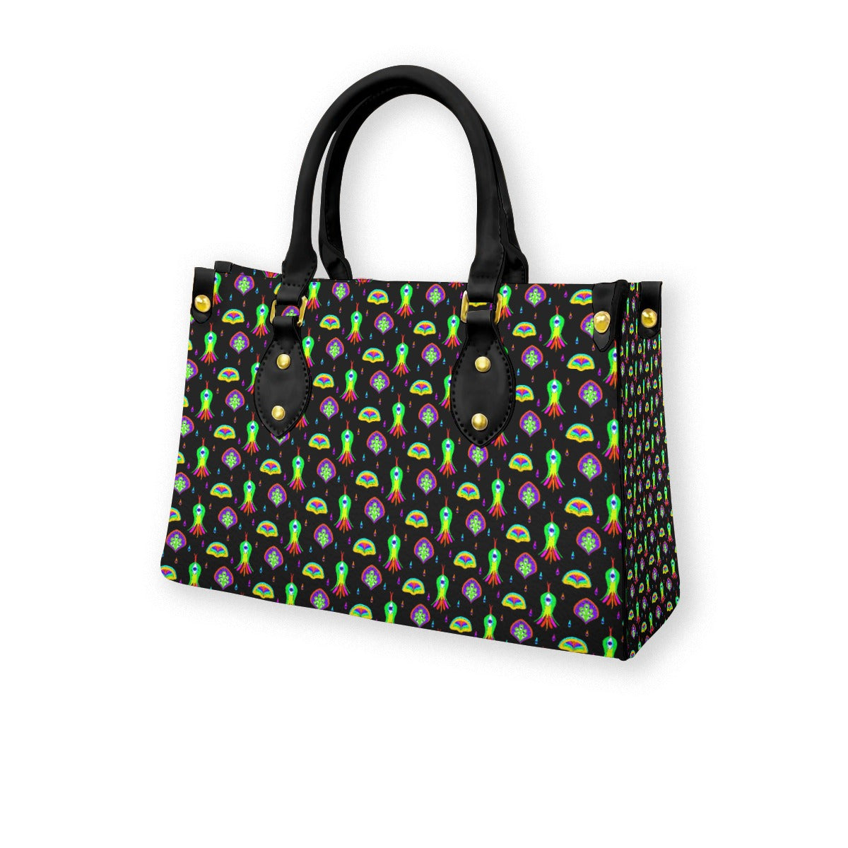 Women's Tote Bag With Black Handle