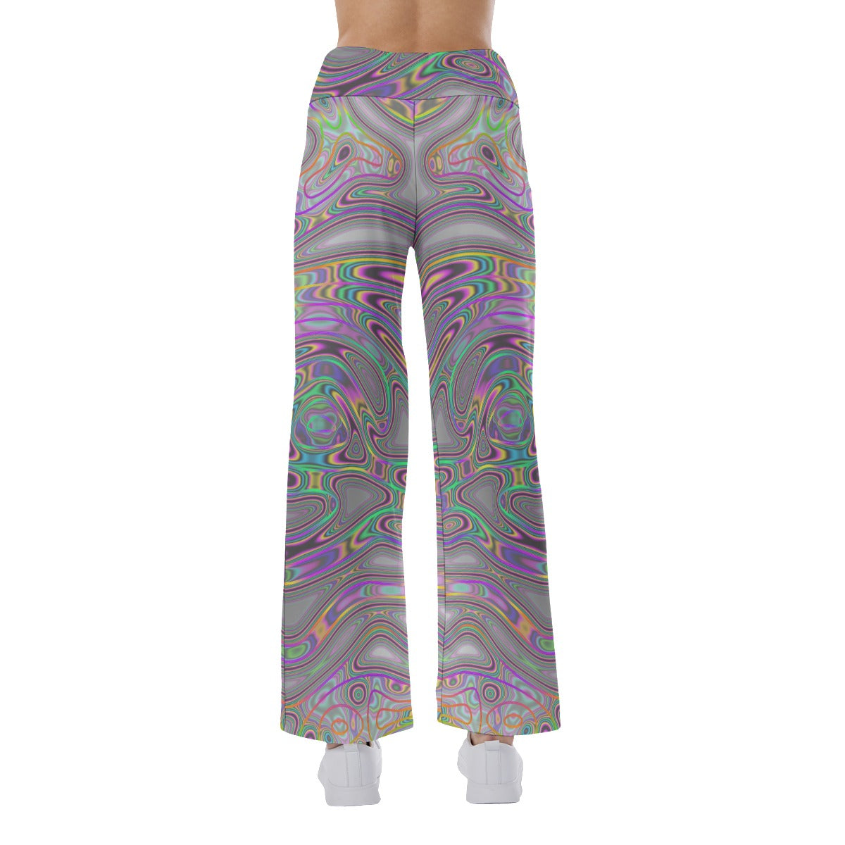 All-Over Print Women's High-waisted Straight-leg Trousers