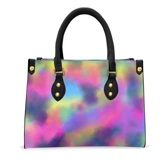 Women's Elegant Tote Bag with Black Handle