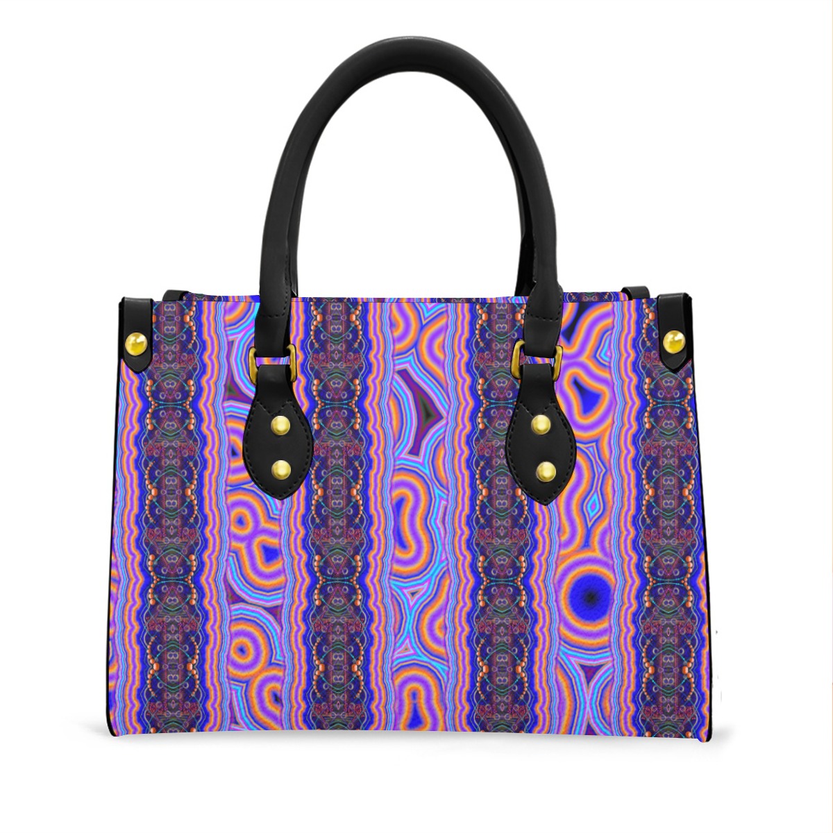 Women's Elegant Tote Bag with Black Handle