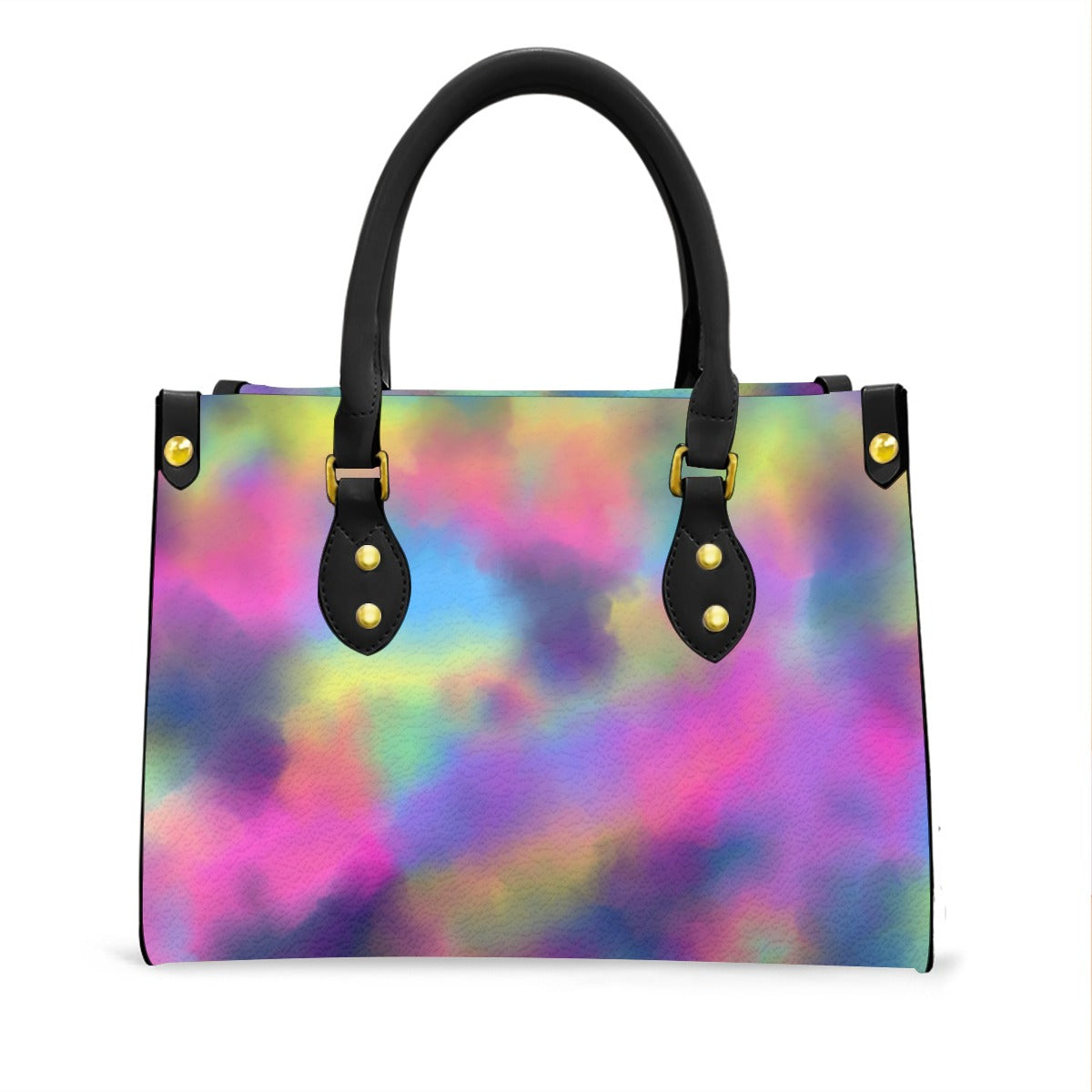 Women's Elegant Tote Bag with Black Handle