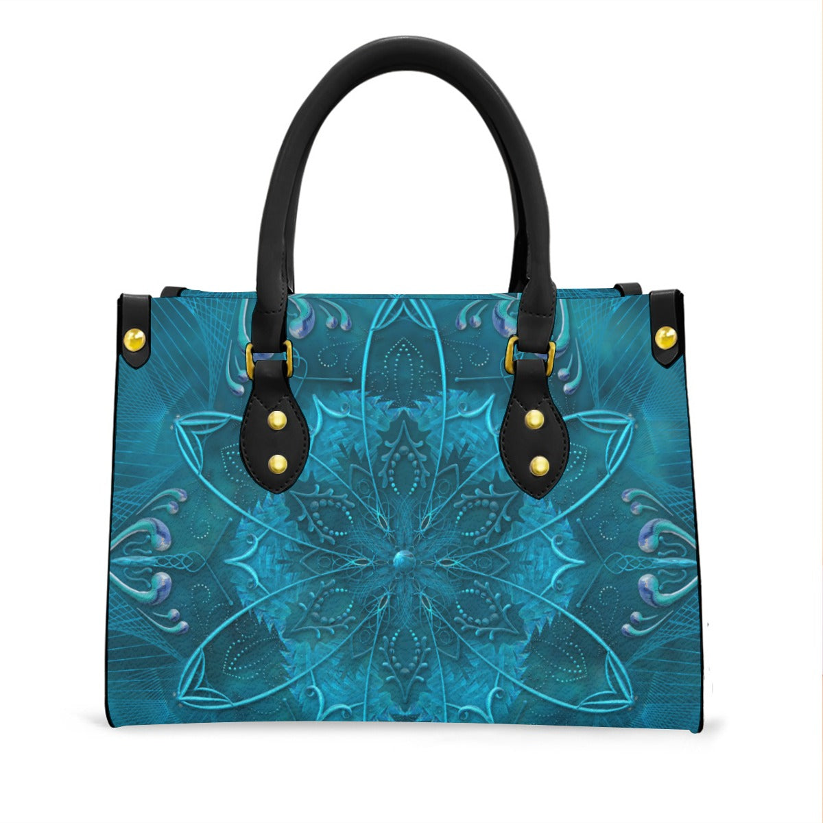 Women's Elegant Tote Bag with Black Handle