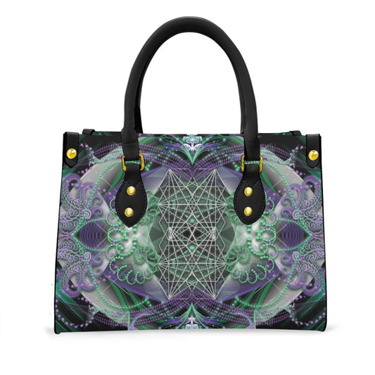 Women's Elegant Tote Bag with Black Handle