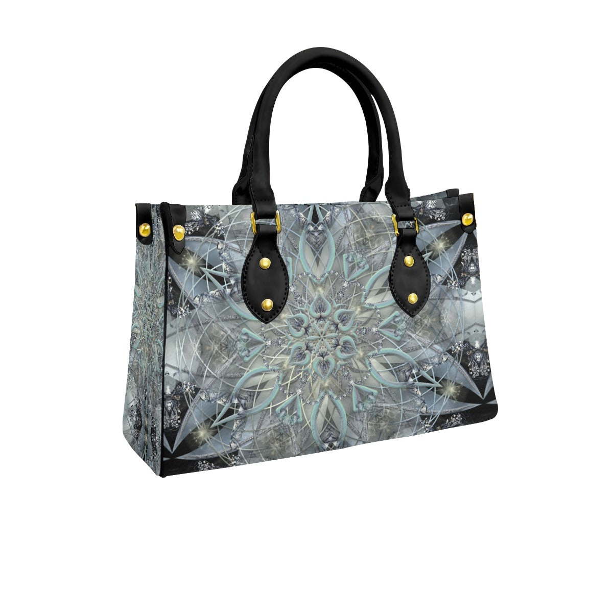 Women's Elegant Tote Bag with Black Handle