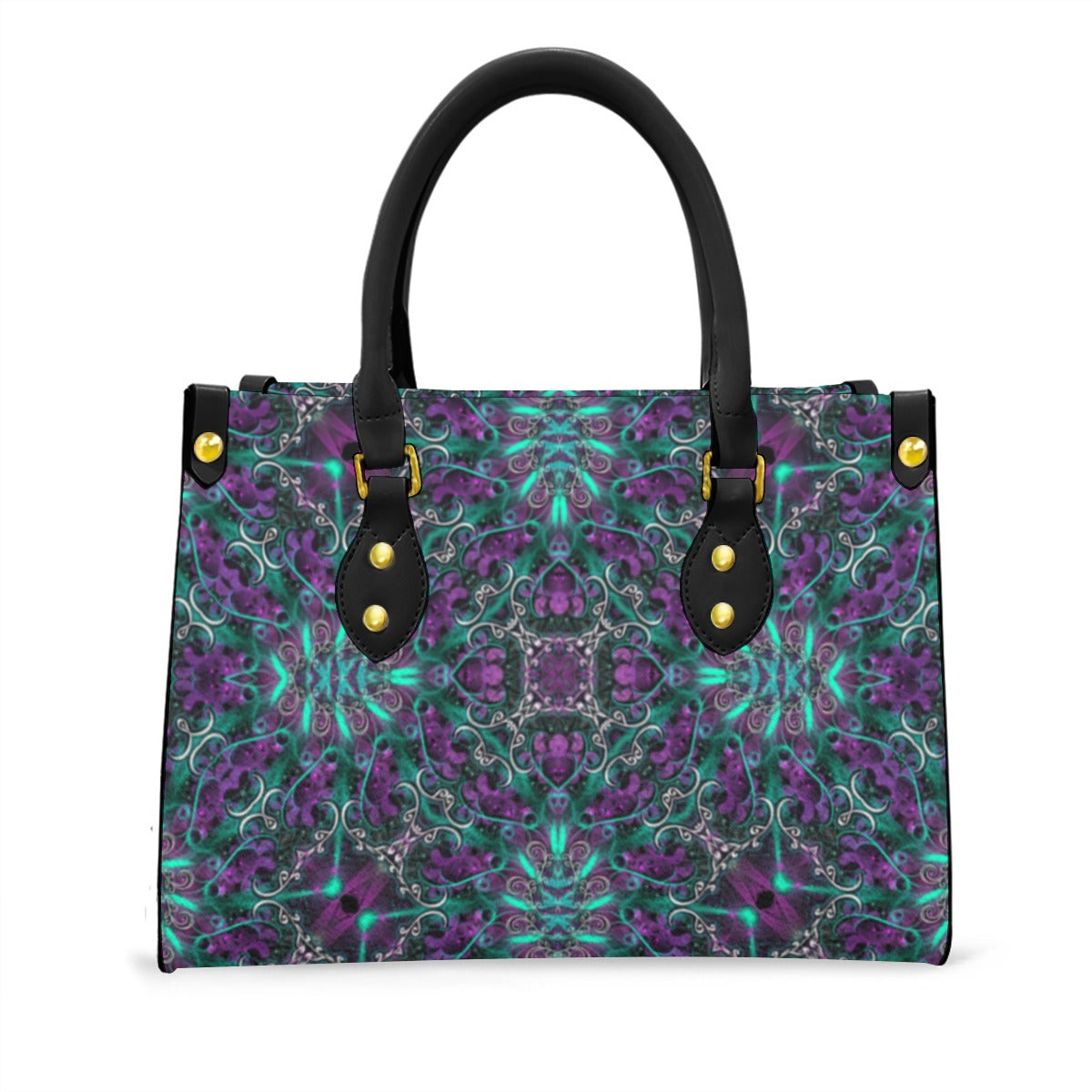 Women's Elegant Tote Bag with Black Handle