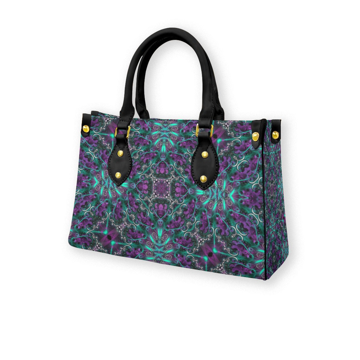 Women's Elegant Tote Bag with Black Handle