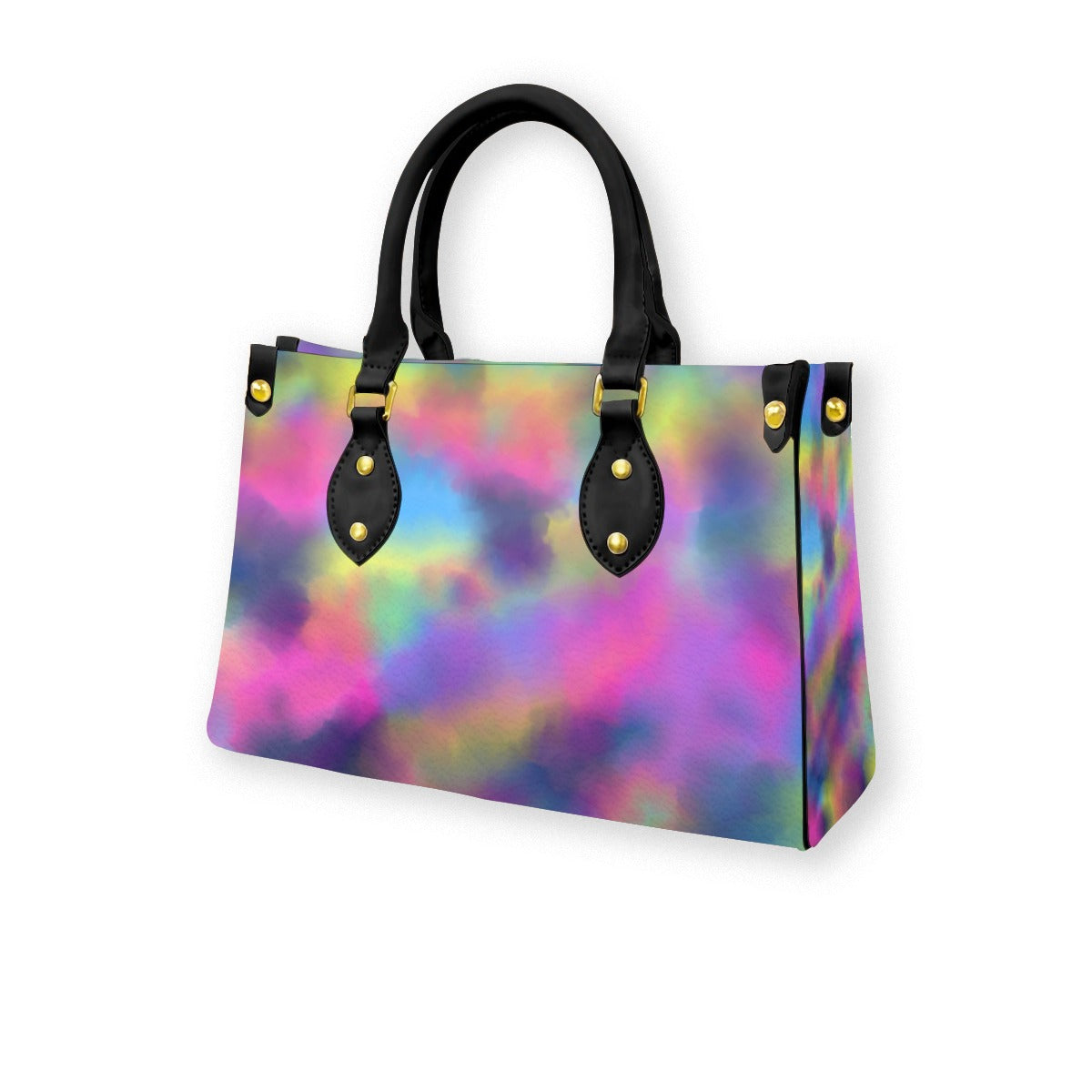 Women's Elegant Tote Bag with Black Handle