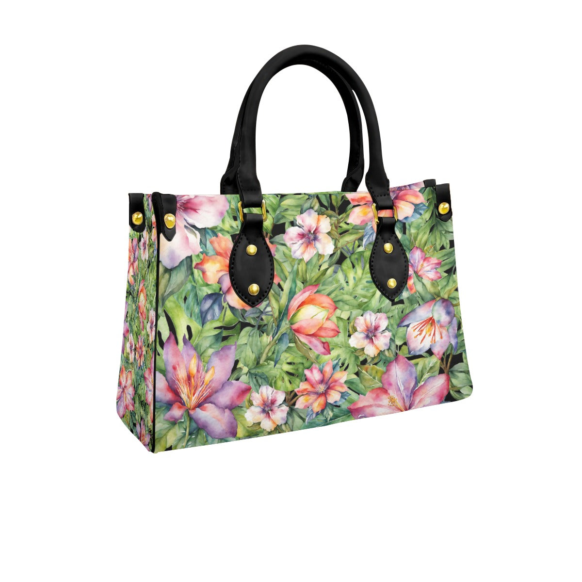 Women's Elegant Tote Bag with Black Handle