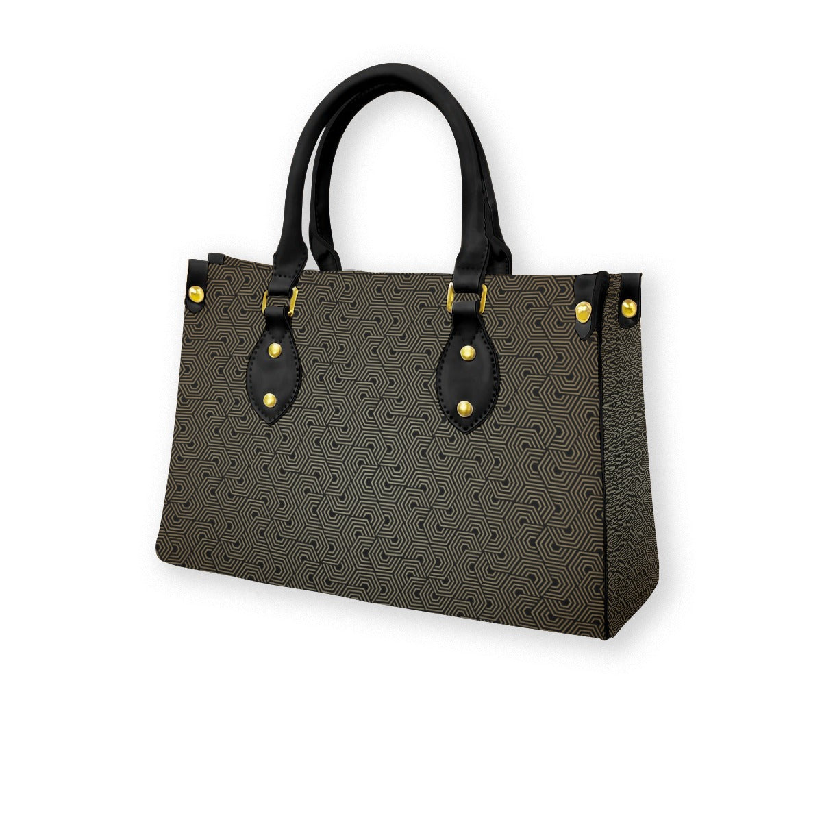 Women's Elegant Tote Bag with Black Handle