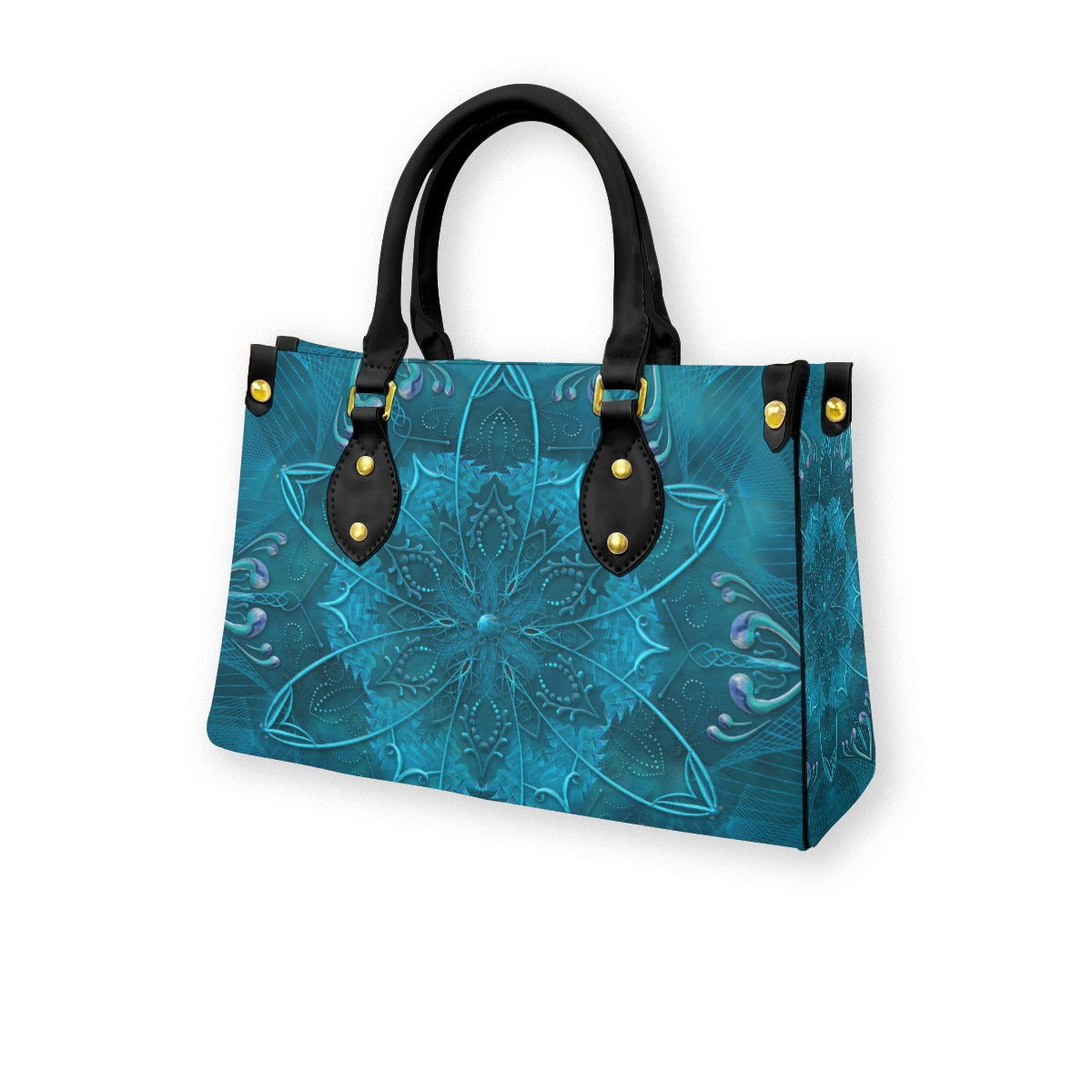 Women's Elegant Tote Bag with Black Handle