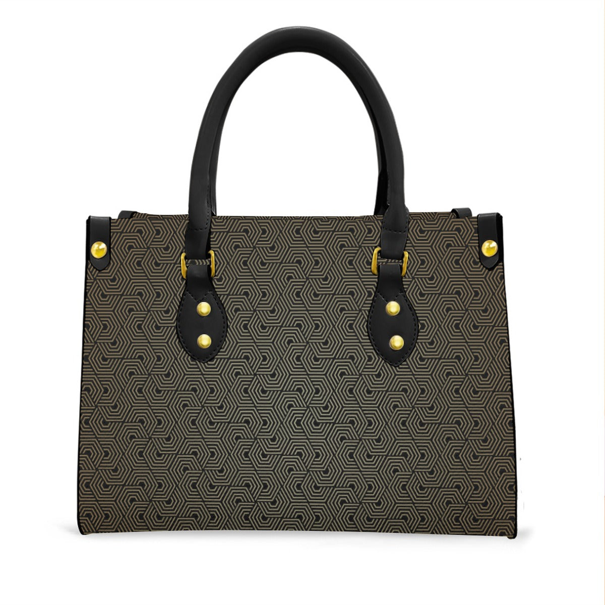 Women's Elegant Tote Bag with Black Handle