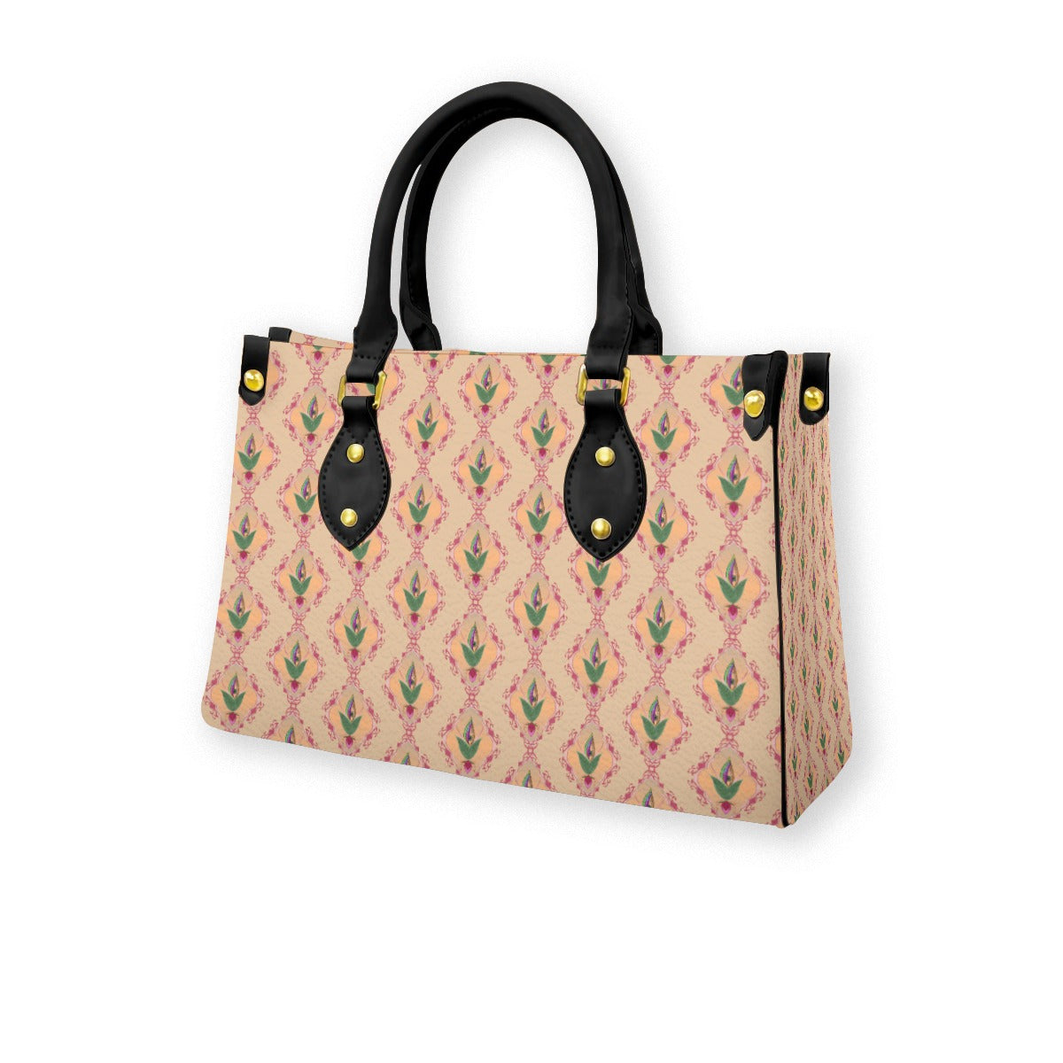 Women's Tote Bag With Black Handle