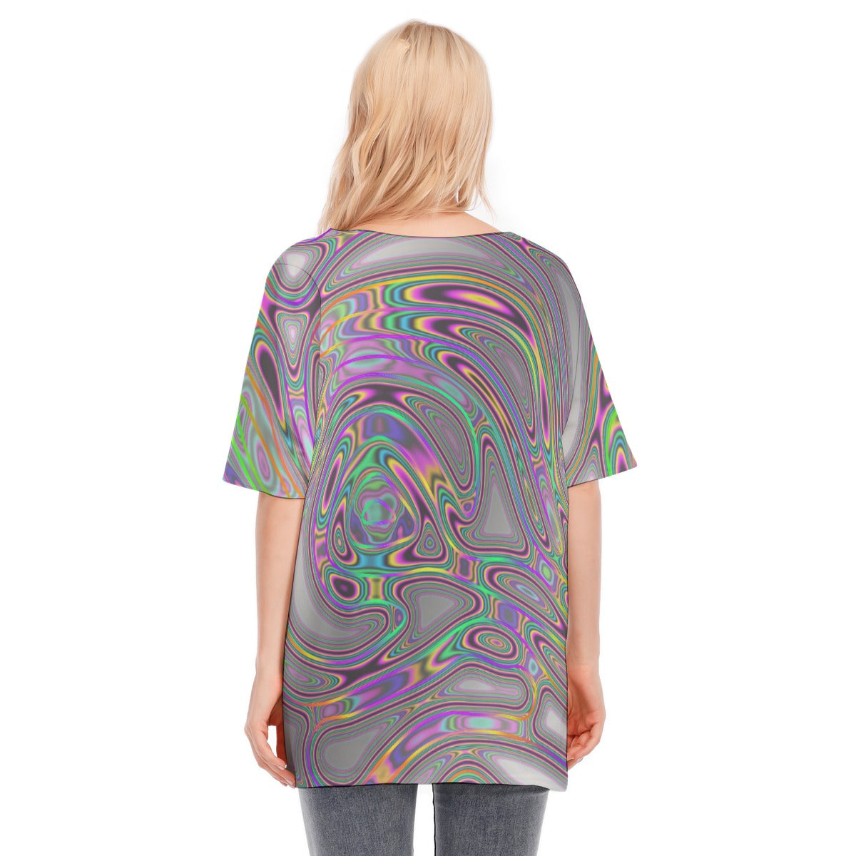 All-Over Print Women's Bat Sleeves Blouse | 190GSM Cotton