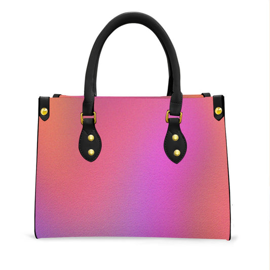 Women's Elegant Tote Bag with Black Handle