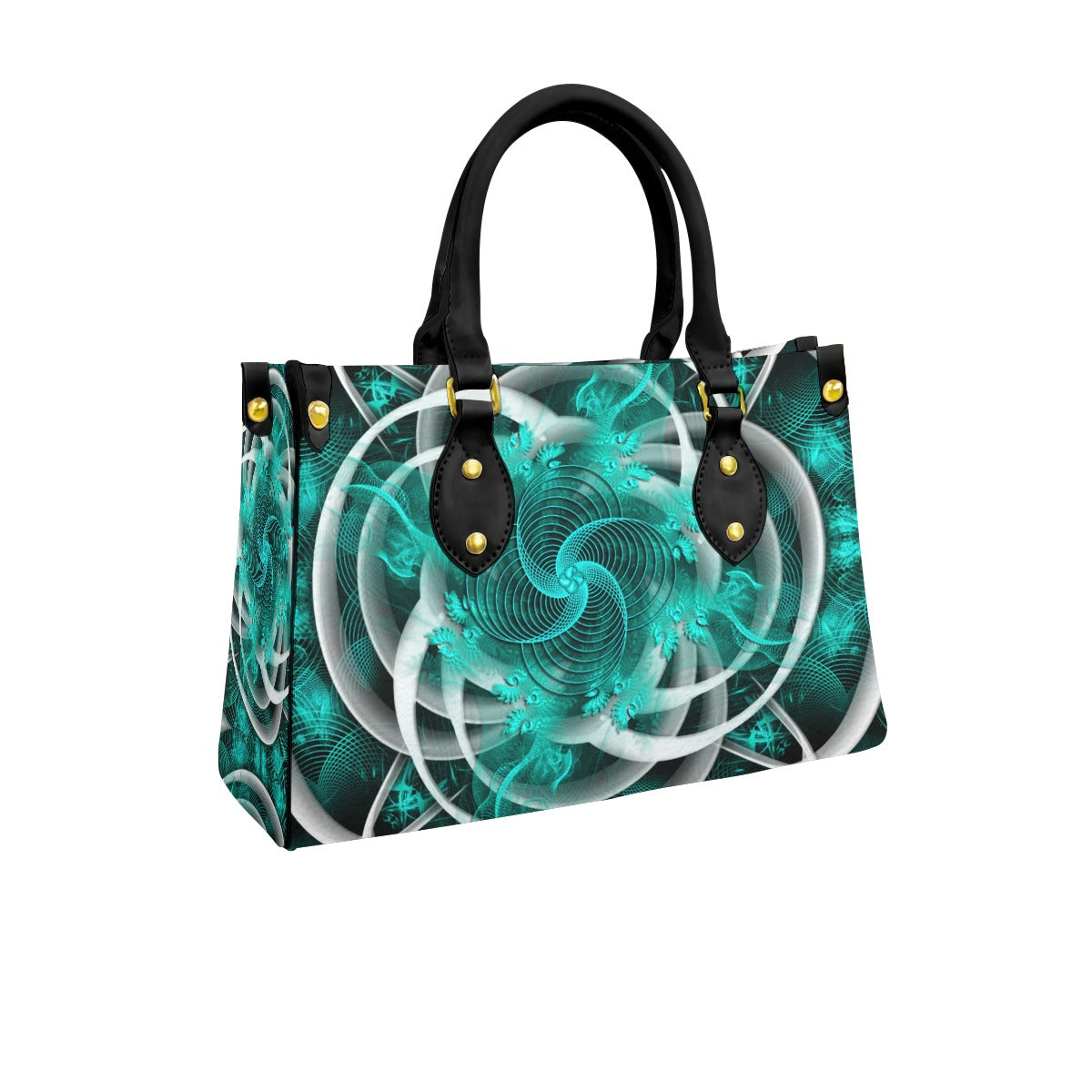 Women's Elegant Tote Bag with Black Handle