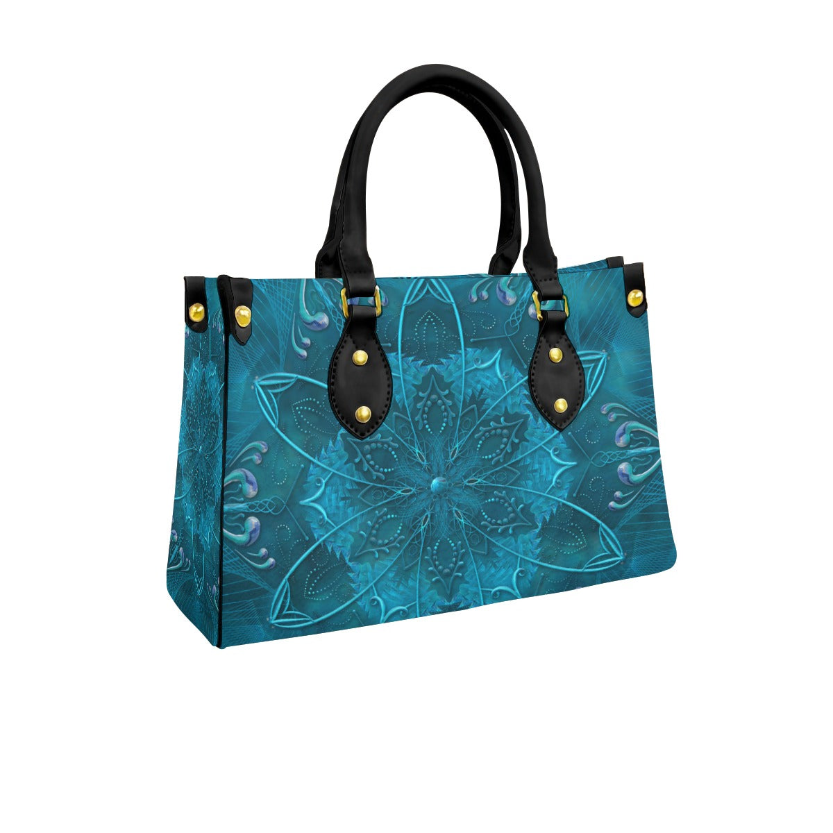 Women's Elegant Tote Bag with Black Handle