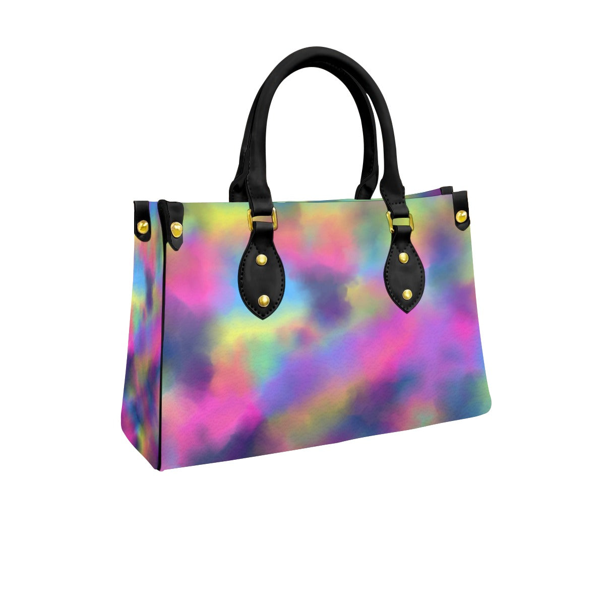 Women's Elegant Tote Bag with Black Handle