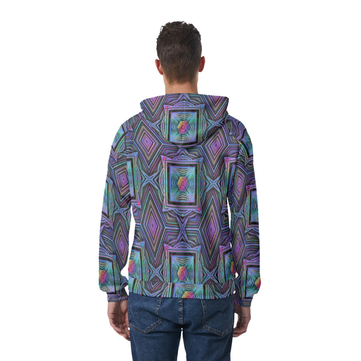 All-Over Print Men's Raglan Pullover Hoodie