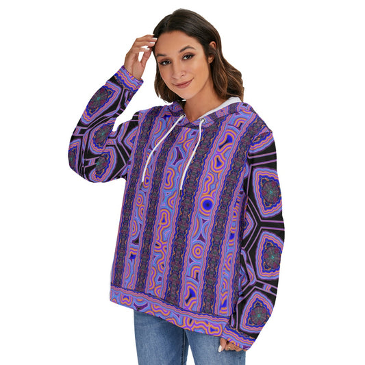 All-Over Print Women's Heavy Fleece Zip-on-the-Side Hoodie