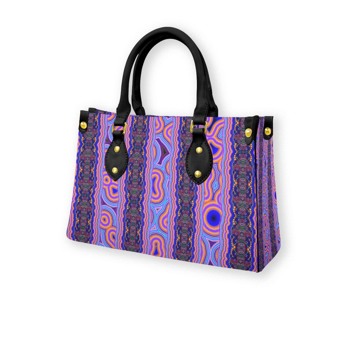 Women's Elegant Tote Bag with Black Handle