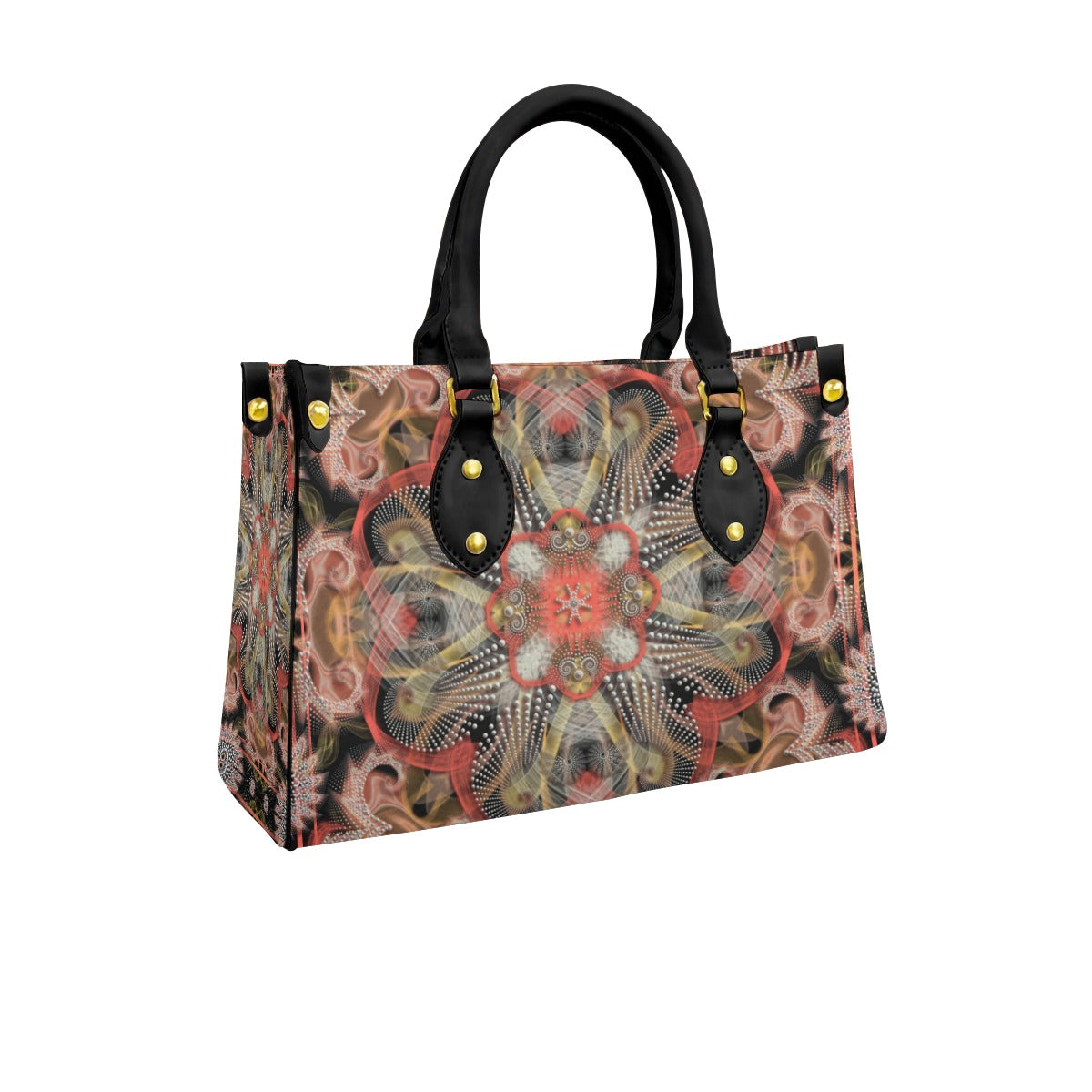 Women's Elegant Tote Bag with Black Handle