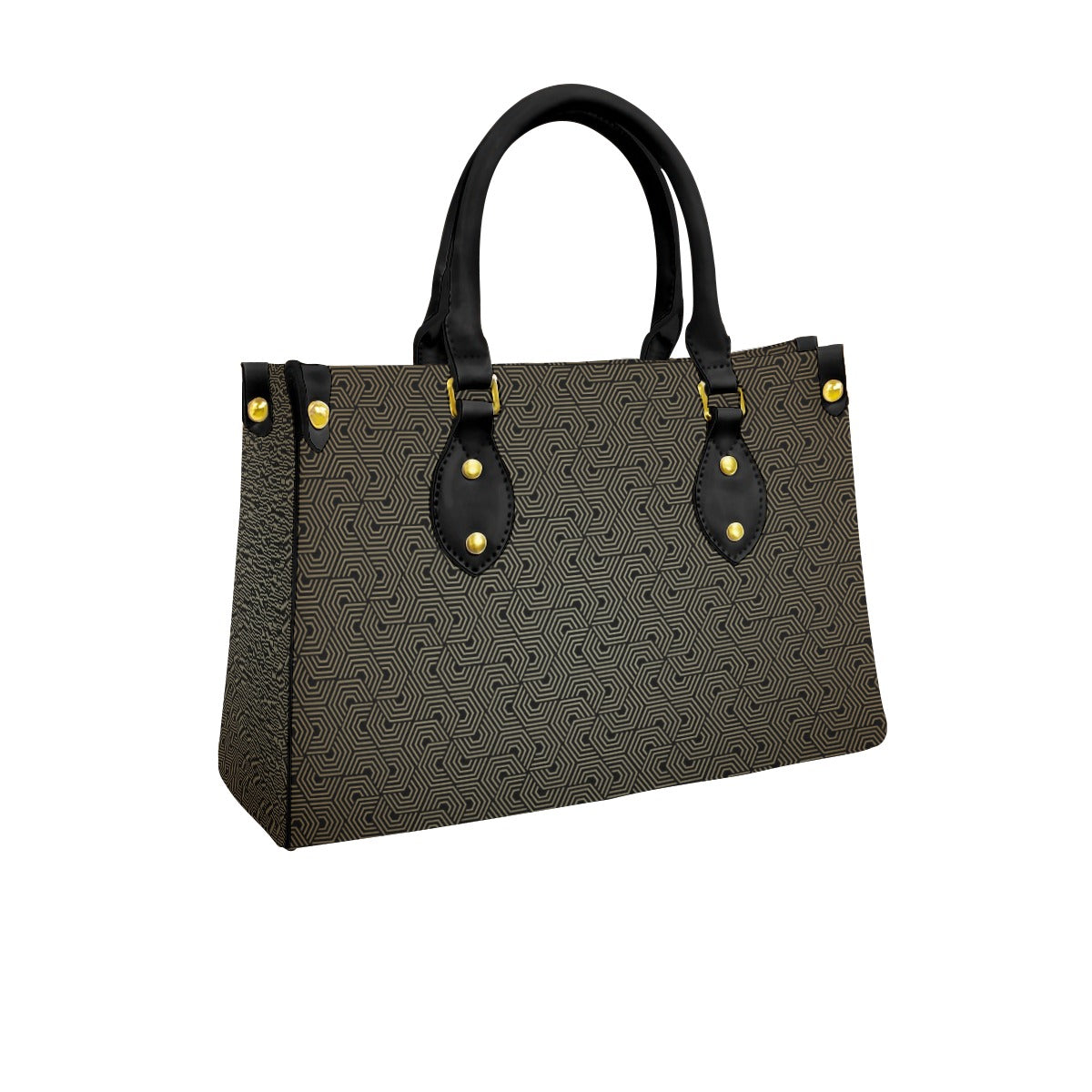 Women's Elegant Tote Bag with Black Handle