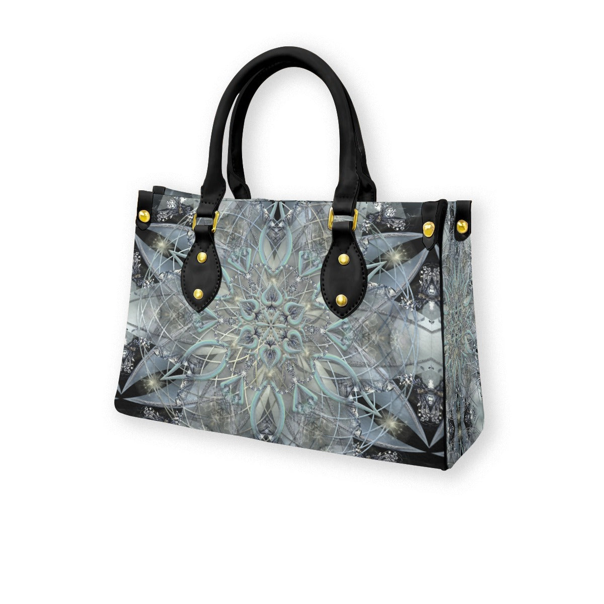 Women's Elegant Tote Bag with Black Handle